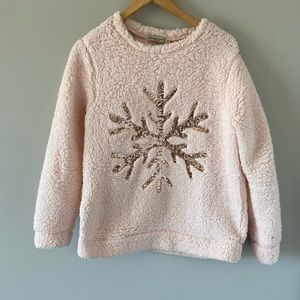 Rose Gold Sequin Snowflake Sweater